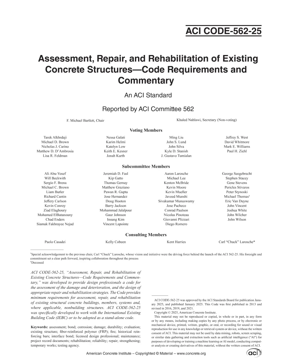 ACI CODE-562-25 ACI CODE-562-25