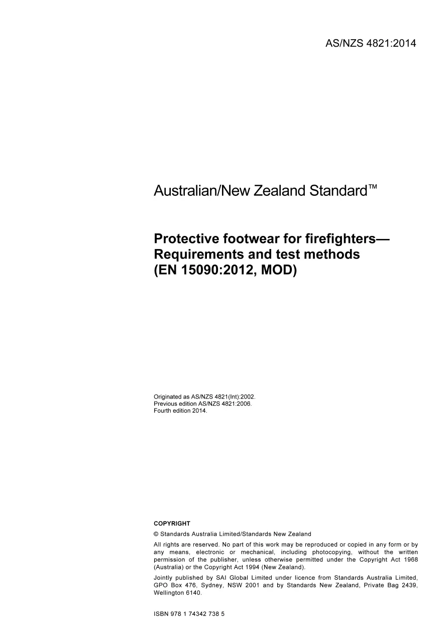 AS/NZS 4821:2014 AS/NZS 4821:2014