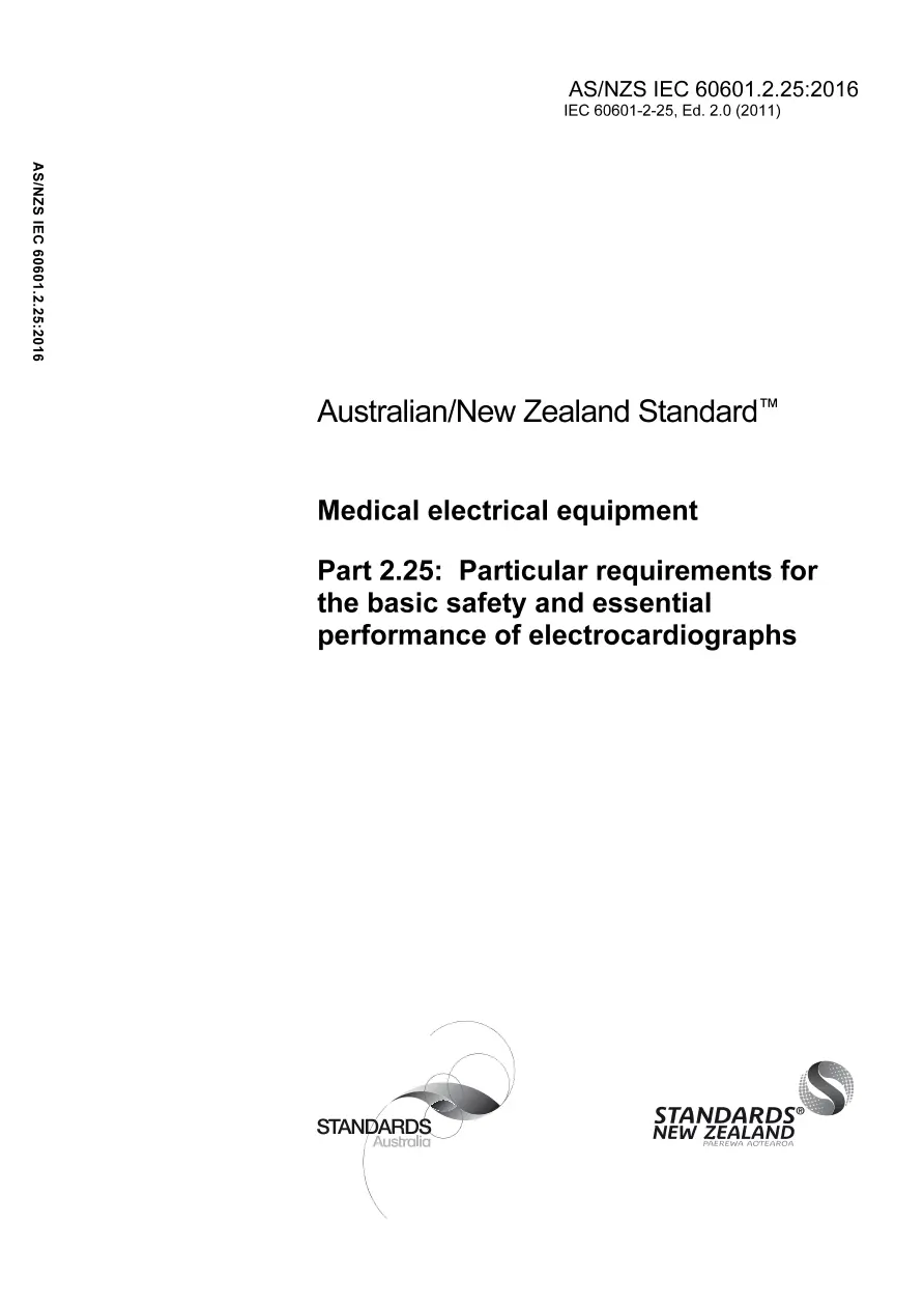 AS/NZS IEC 60601.2.25:2016 AS/NZS IEC 60601.2.25:2016