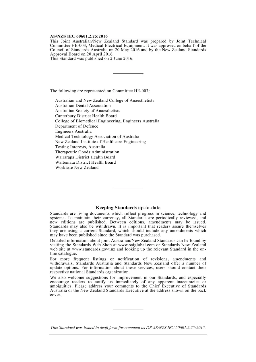AS/NZS IEC 60601.2.25:2016 AS/NZS IEC 60601.2.25:2016