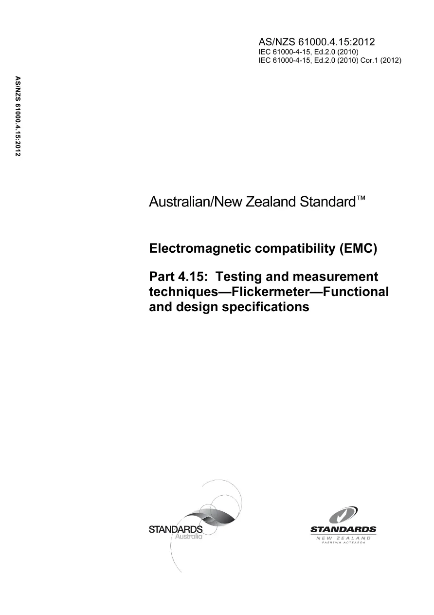 AS/NZS 61000.4.15:2012 AS/NZS 61000.4.15:2012