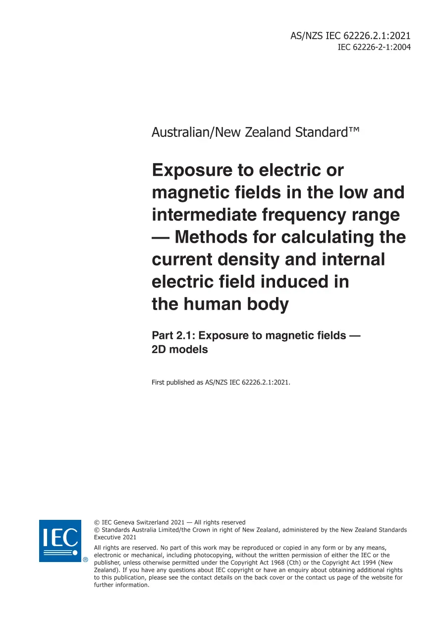 AS/NZS IEC 62226.2.1:2021 AS/NZS IEC 62226.2.1:2021