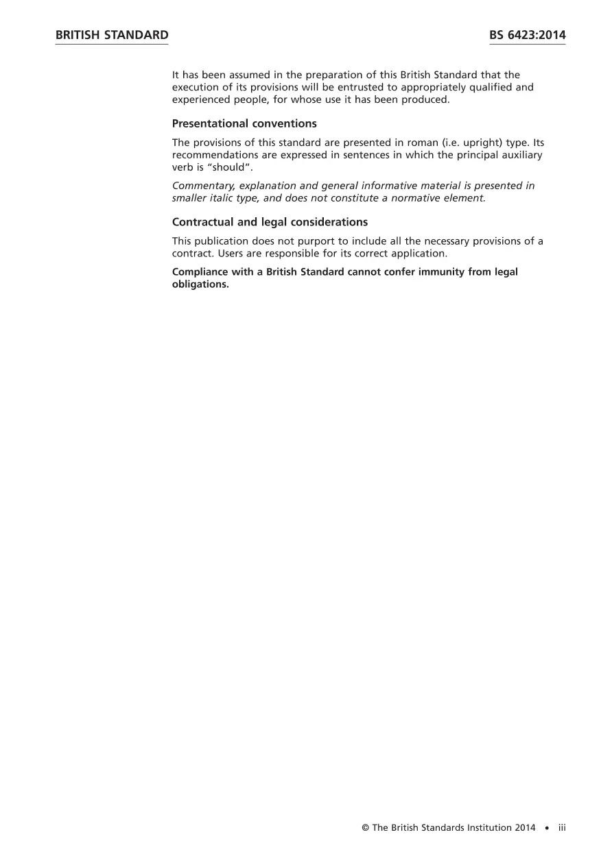 BS 6423:2014 BS 6423:2014