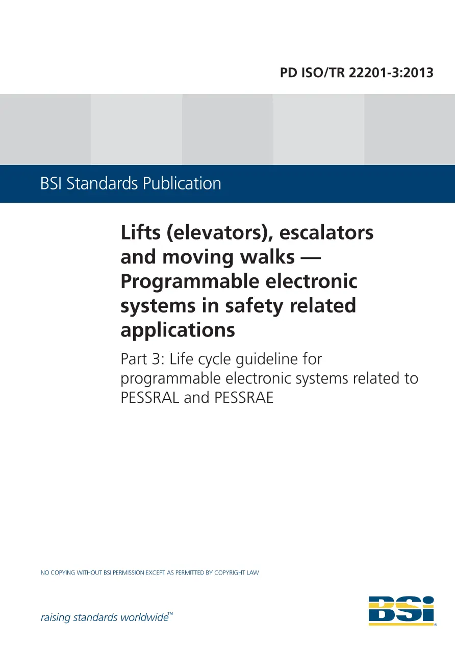 BS PD ISO/TR 22201-3:2013 BS PD ISO/TR 22201-3:2013