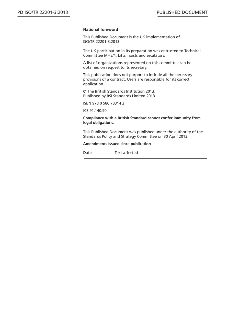 BS PD ISO/TR 22201-3:2013 BS PD ISO/TR 22201-3:2013