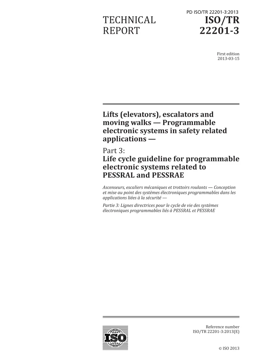 BS PD ISO/TR 22201-3:2013 BS PD ISO/TR 22201-3:2013
