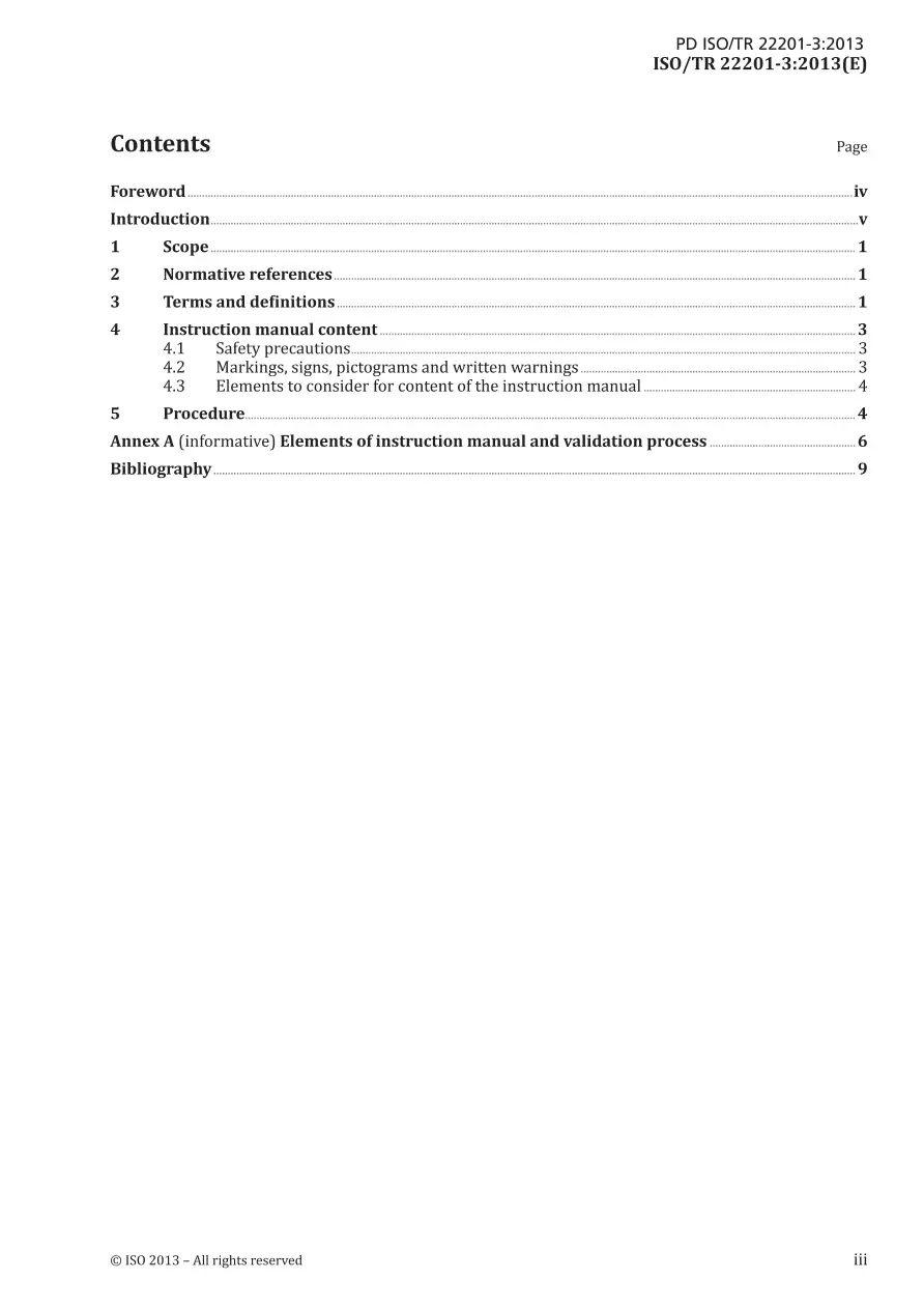 BS PD ISO/TR 22201-3:2013 BS PD ISO/TR 22201-3:2013