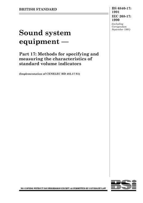 BS 6840-17:1991 BS 6840-17:1991
