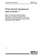BS PD IEC TR 60870-1-5:2000 BS PD IEC TR 60870-1-5:2000
