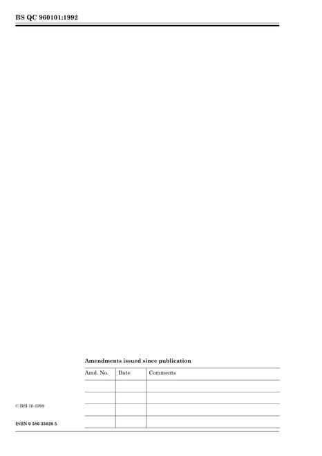 BS QC 960101:1992 BS QC 960101:1992
