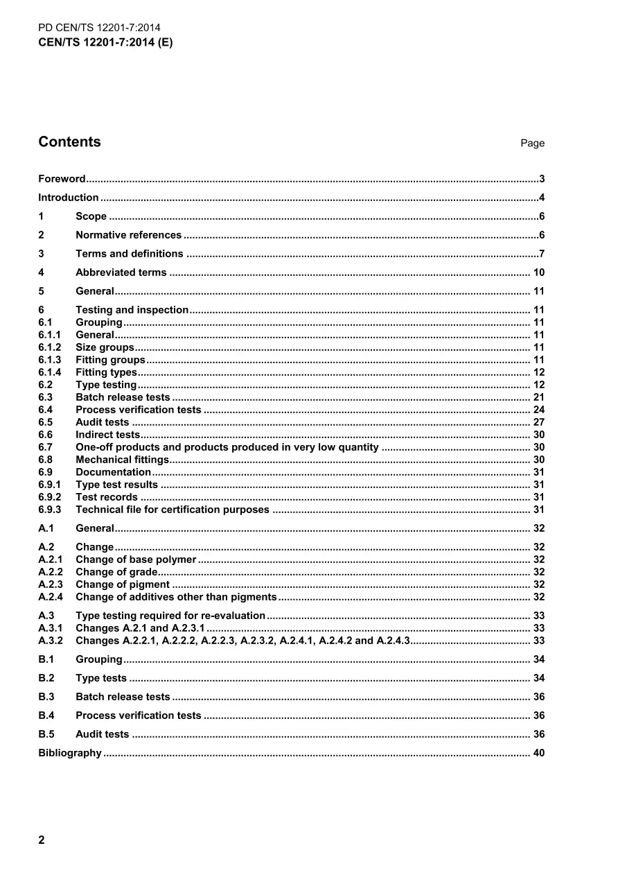 BS PD CEN/TS 12201-7:2014 BS PD CEN/TS 12201-7:2014