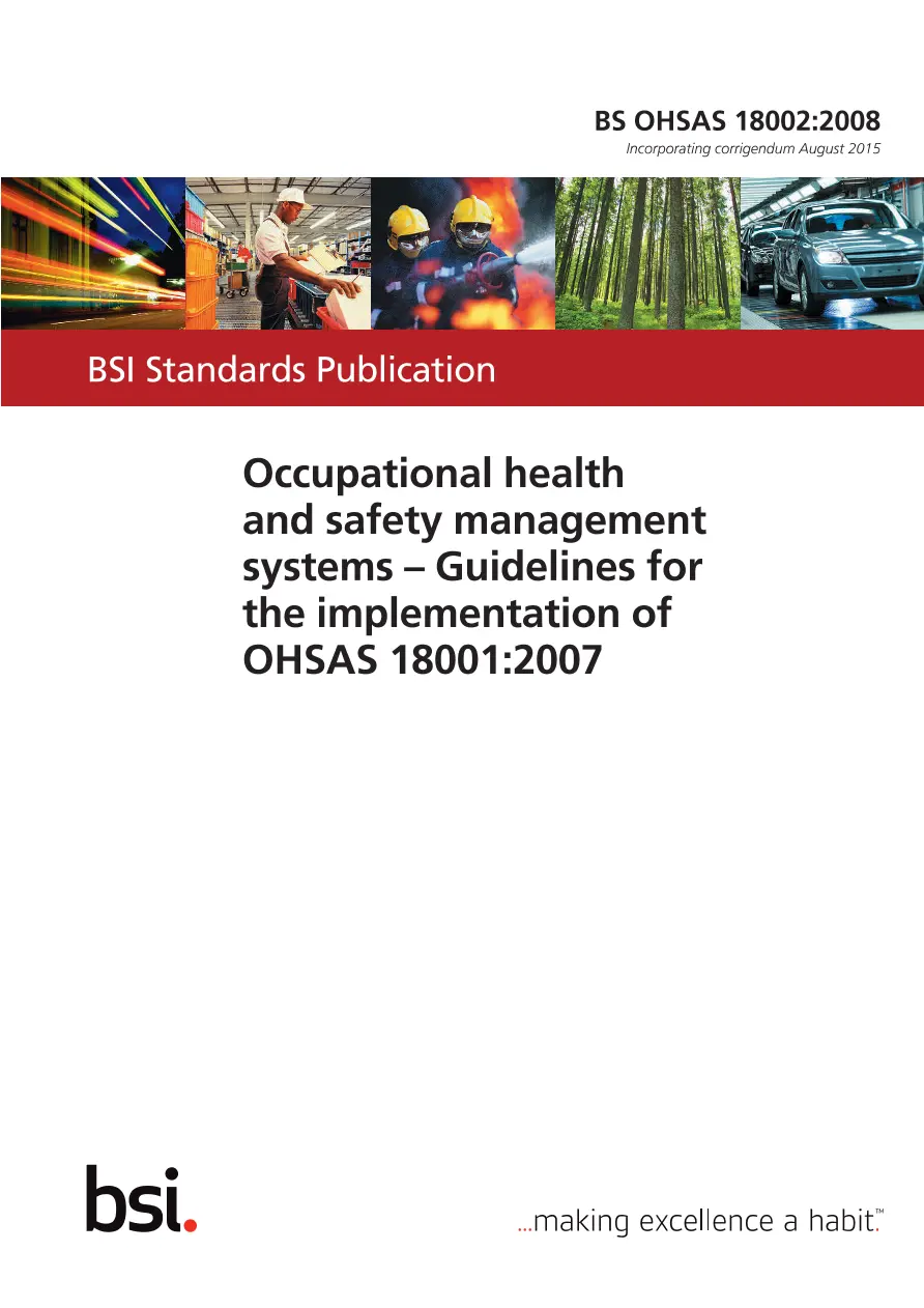 BS OHSAS 18002:2008 BS OHSAS 18002:2008