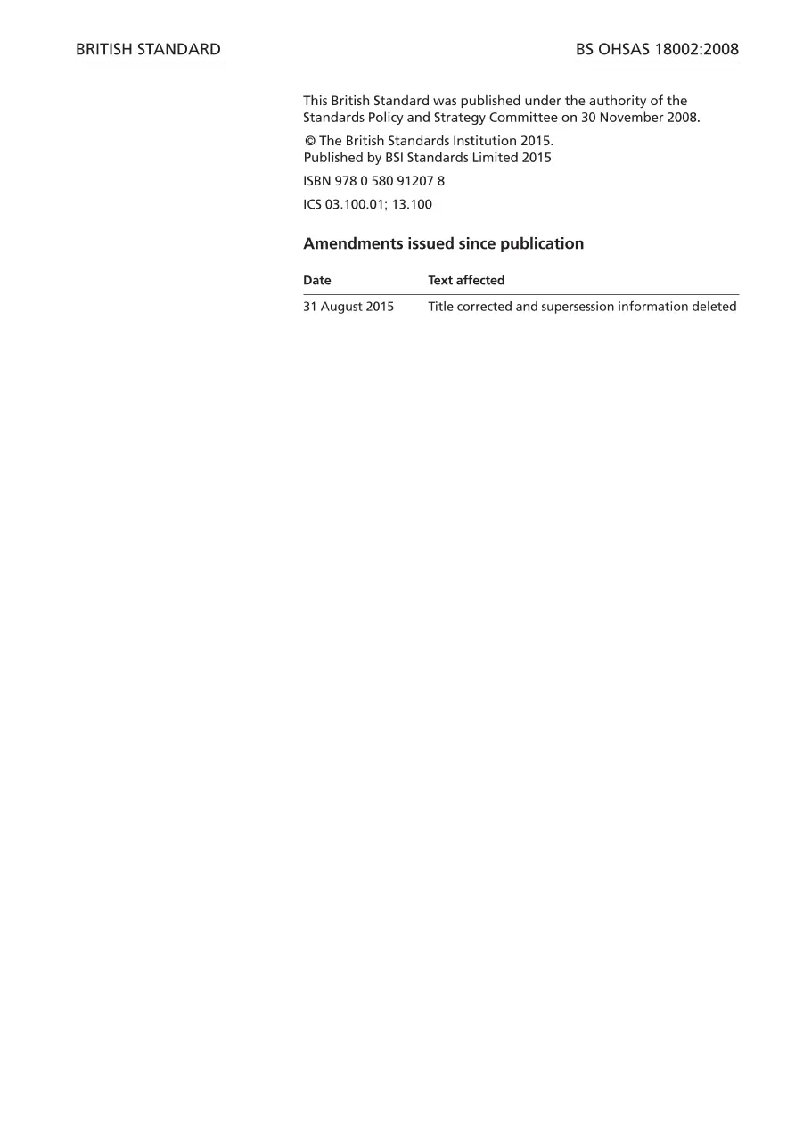 BS OHSAS 18002:2008 BS OHSAS 18002:2008