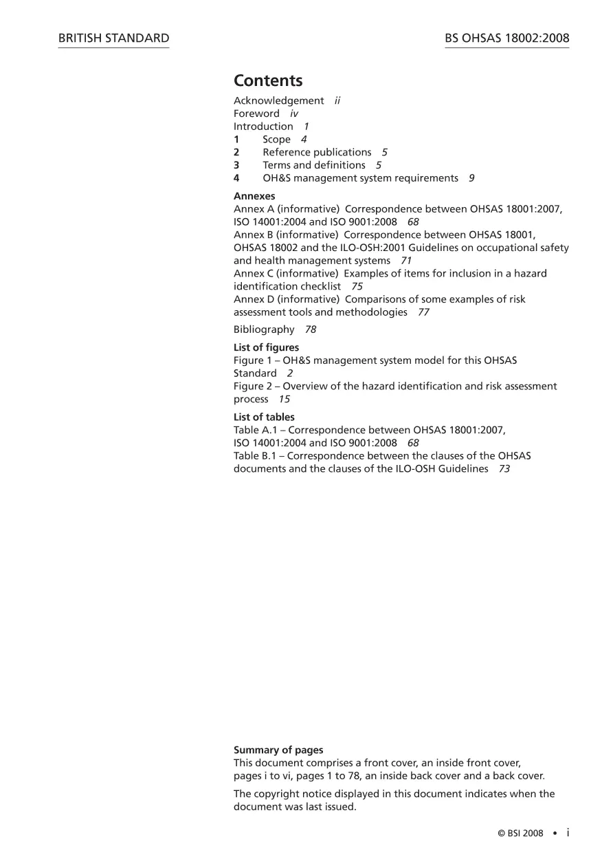 BS OHSAS 18002:2008 BS OHSAS 18002:2008