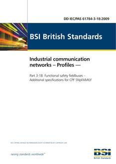 BS DD IEC/PAS 61784-3-18:2009 BS DD IEC/PAS 61784-3-18:2009