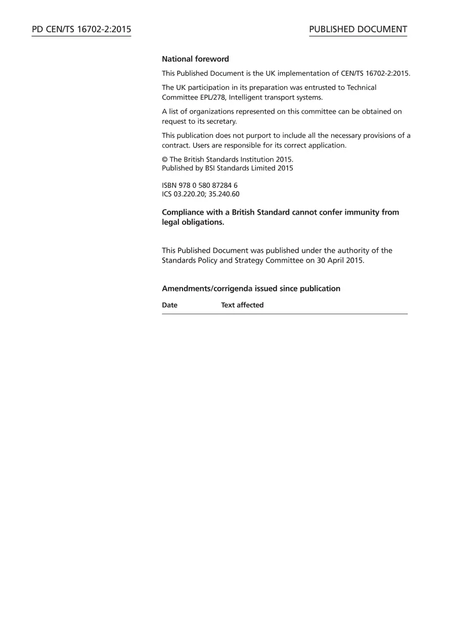 BS PD CEN/TS 16702-2:2015 BS PD CEN/TS 16702-2:2015