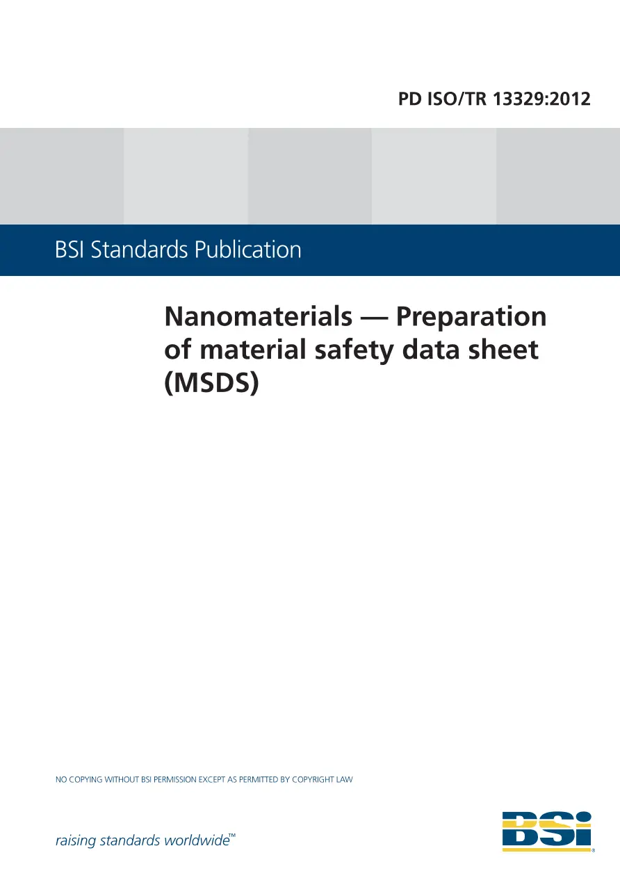 BS PD ISO/TR 13329:2012 BS PD ISO/TR 13329:2012