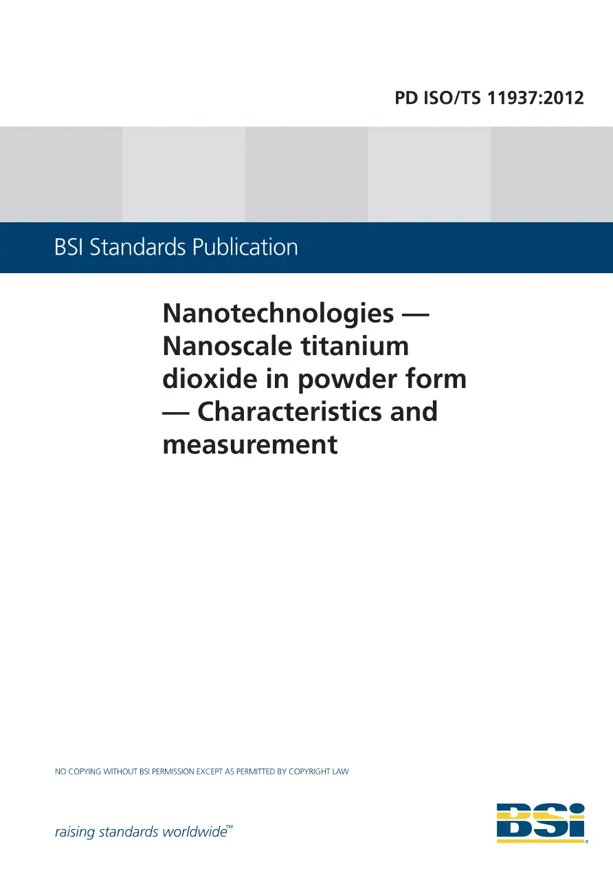 BS PD ISO/TS 11937:2012 BS PD ISO/TS 11937:2012