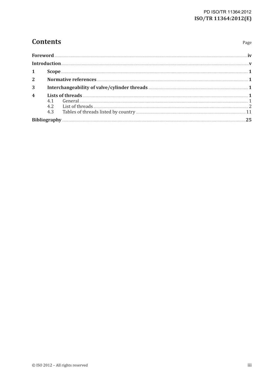 BS PD ISO/TR 11364:2012 BS PD ISO/TR 11364:2012