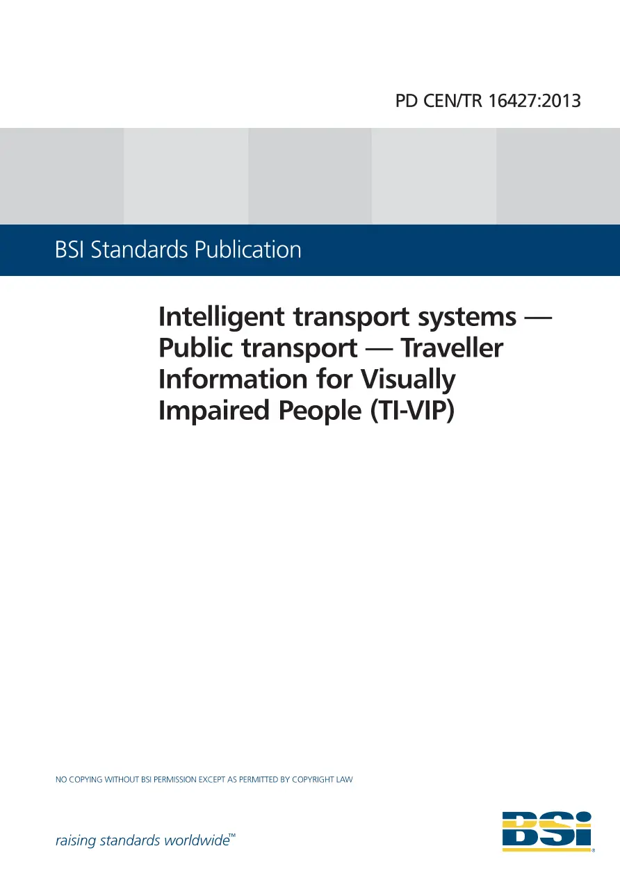 BS PD CEN/TR 16427:2013 BS PD CEN/TR 16427:2013