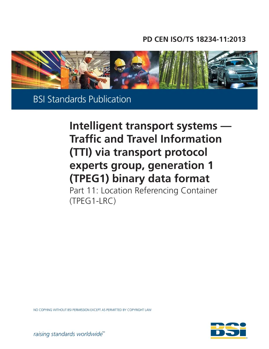 BS PD CEN ISO/TS 18234-11:2013 BS PD CEN ISO/TS 18234-11:2013