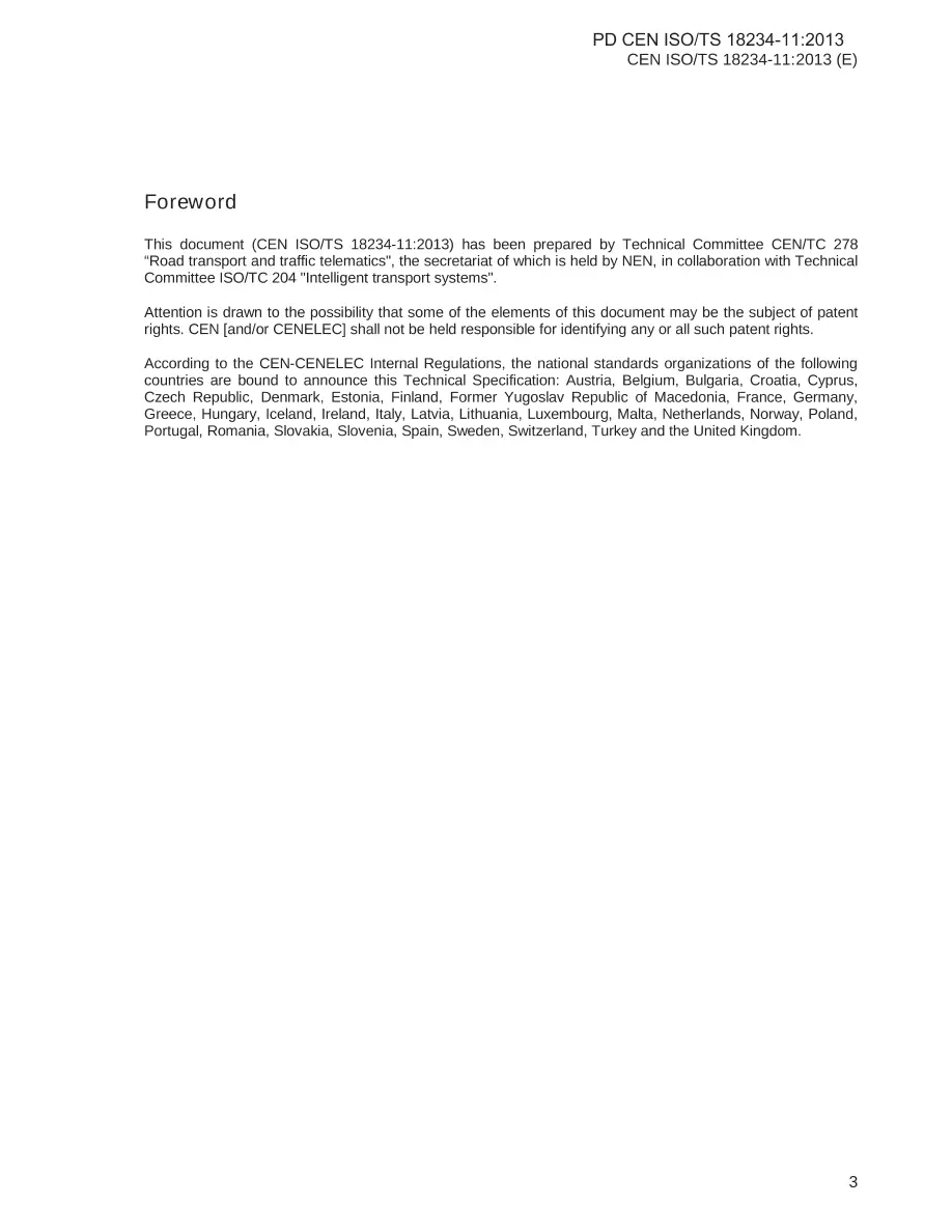 BS PD CEN ISO/TS 18234-11:2013 BS PD CEN ISO/TS 18234-11:2013