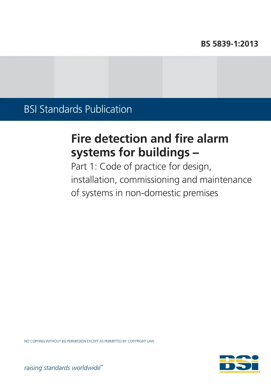 BS 5839-1:2013 BS 5839-1:2013