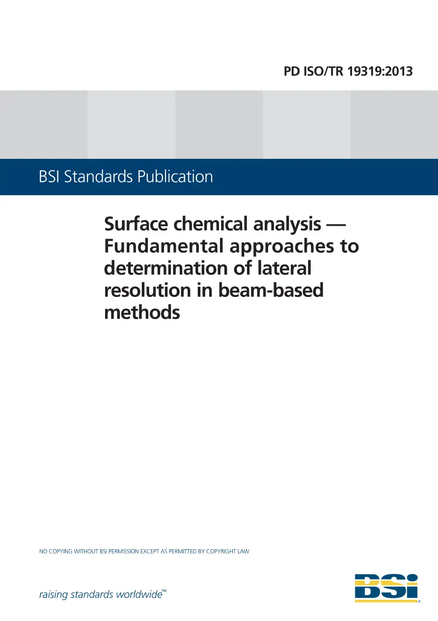BS PD ISO/TR 19319:2013 BS PD ISO/TR 19319:2013