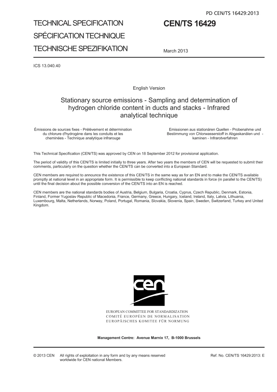 BS PD CEN/TS 16429:2013 BS PD CEN/TS 16429:2013