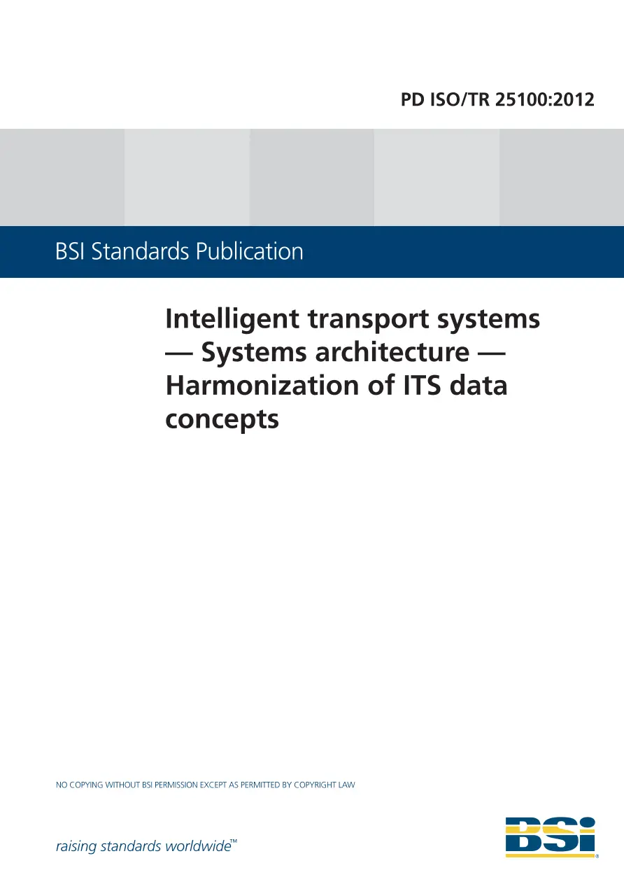 BS PD ISO/TR 25100:2012 BS PD ISO/TR 25100:2012
