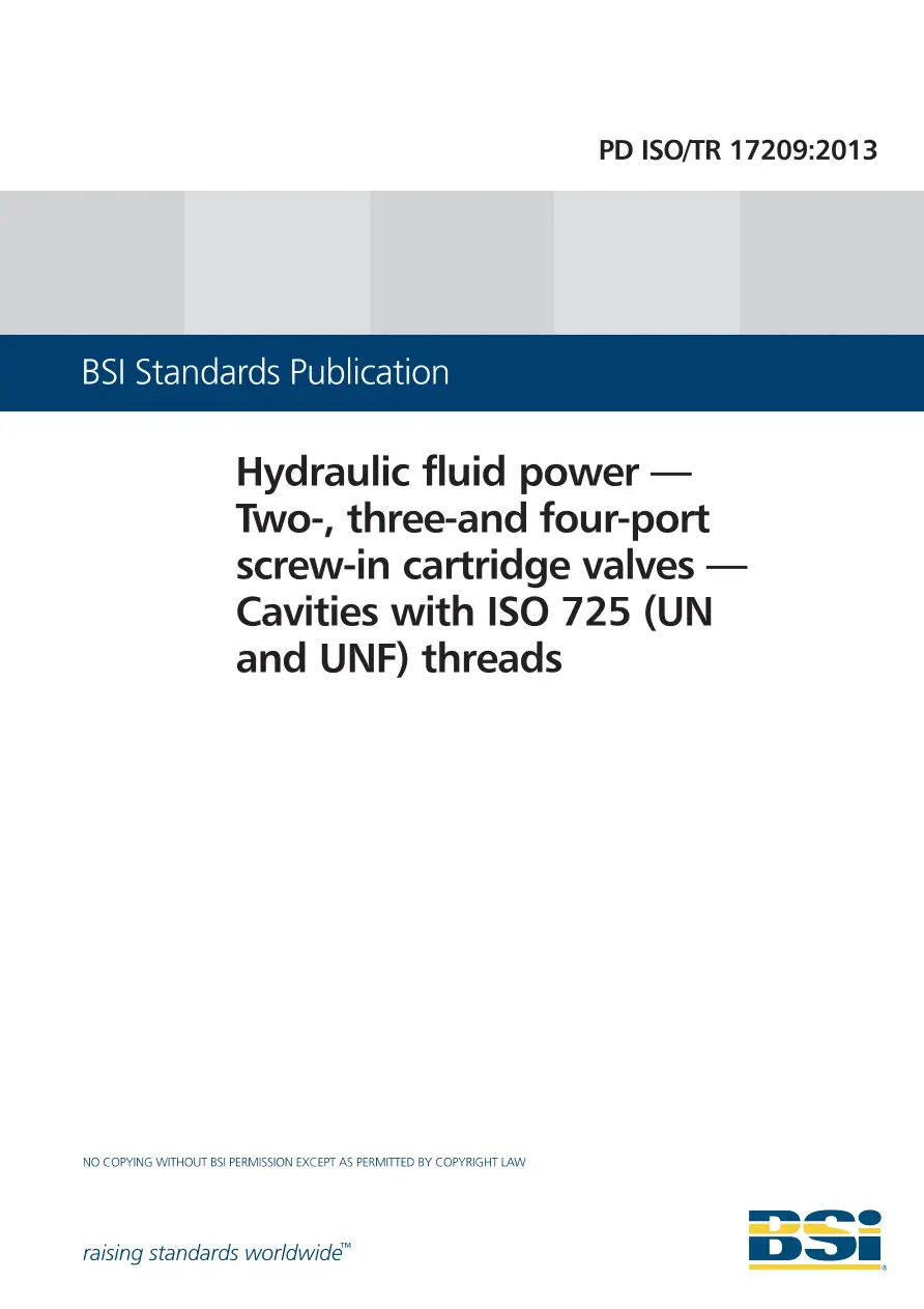 BS PD ISO/TR 17209:2013 BS PD ISO/TR 17209:2013