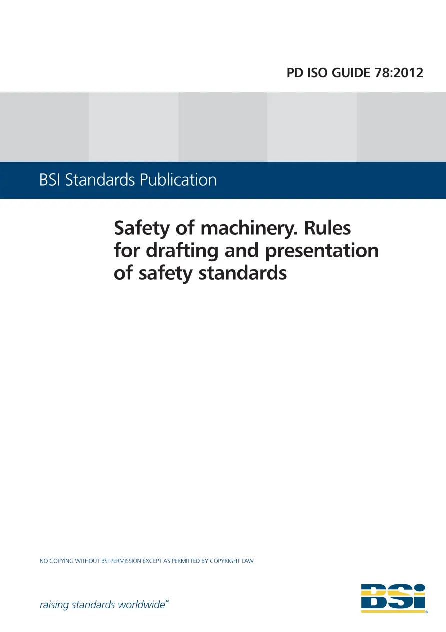 BS PD ISO GUIDE 78:2012 BS PD ISO GUIDE 78:2012