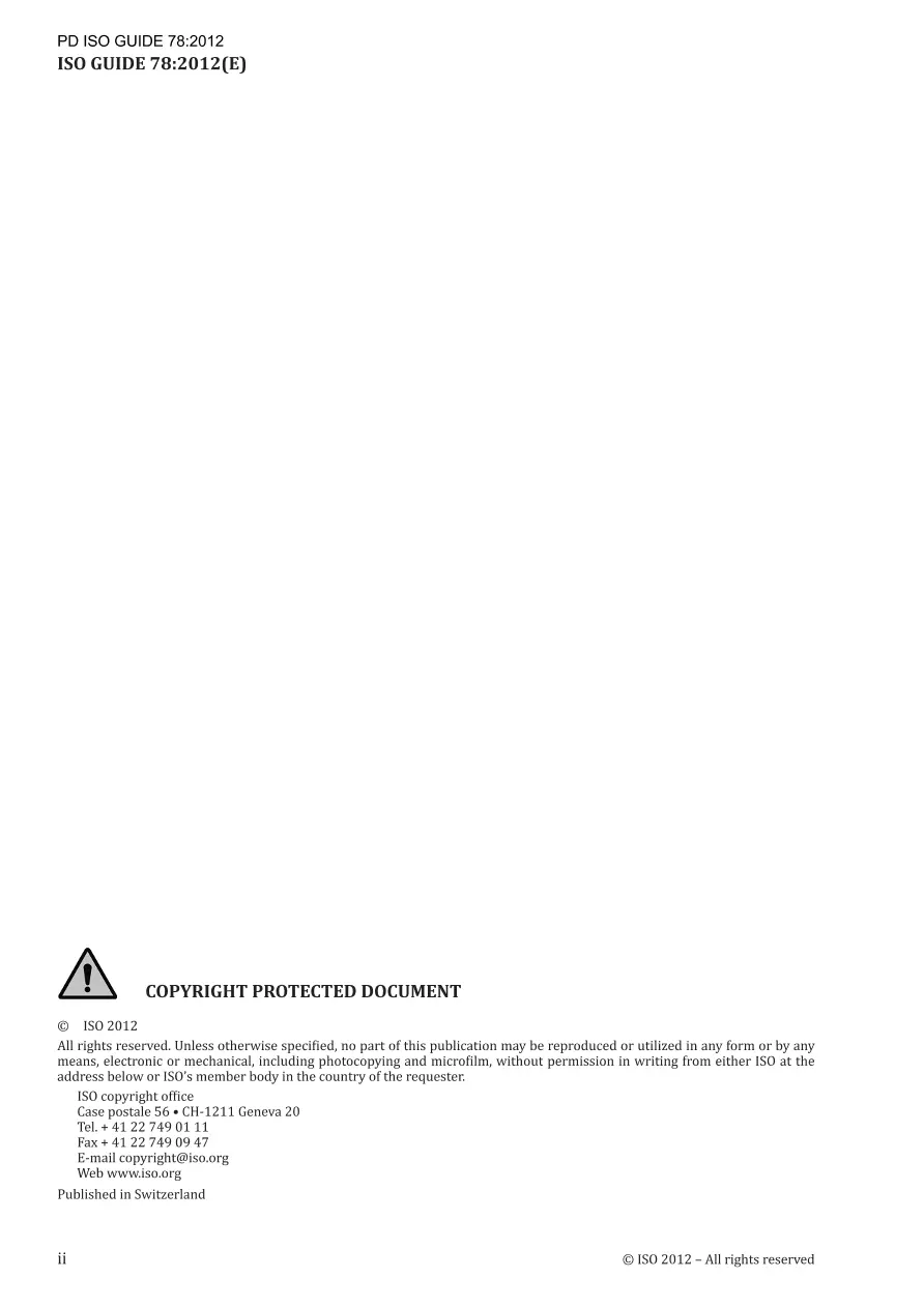 BS PD ISO GUIDE 78:2012 BS PD ISO GUIDE 78:2012