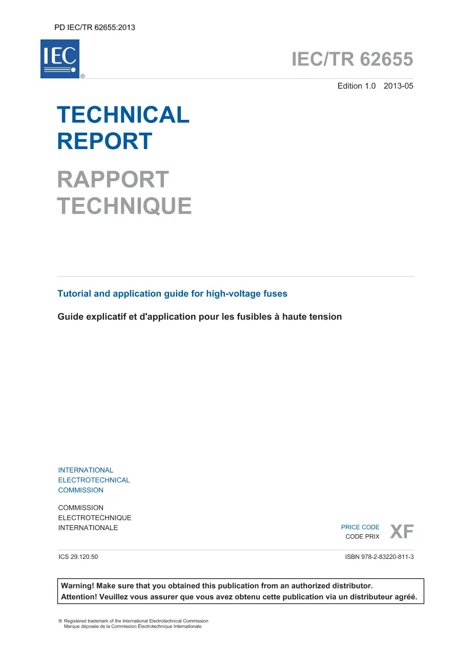 BS PD IEC/TR 62655:2013 BS PD IEC/TR 62655:2013