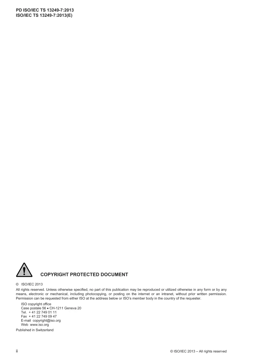 BS PD ISO/IEC TS 13249-7:2013 BS PD ISO/IEC TS 13249-7:2013