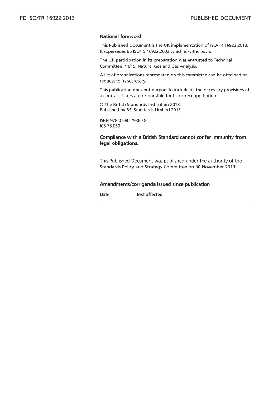 BS PD ISO/TR 16922:2013 BS PD ISO/TR 16922:2013