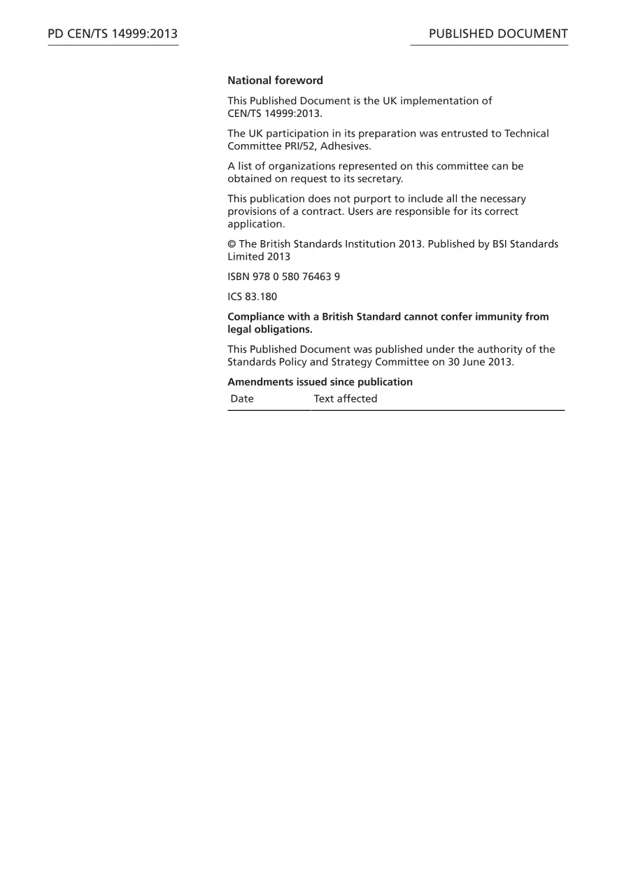 BS PD CEN/TS 14999:2013 BS PD CEN/TS 14999:2013
