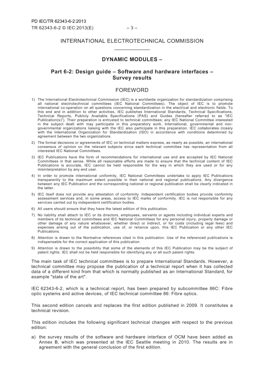 BS PD IEC/TR 62343-6-2:2013 BS PD IEC/TR 62343-6-2:2013