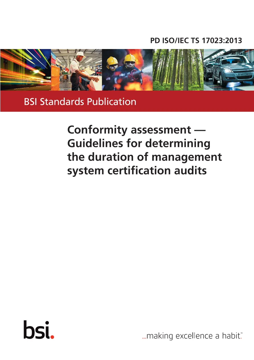 BS PD ISO/IEC TS 17023:2013 BS PD ISO/IEC TS 17023:2013