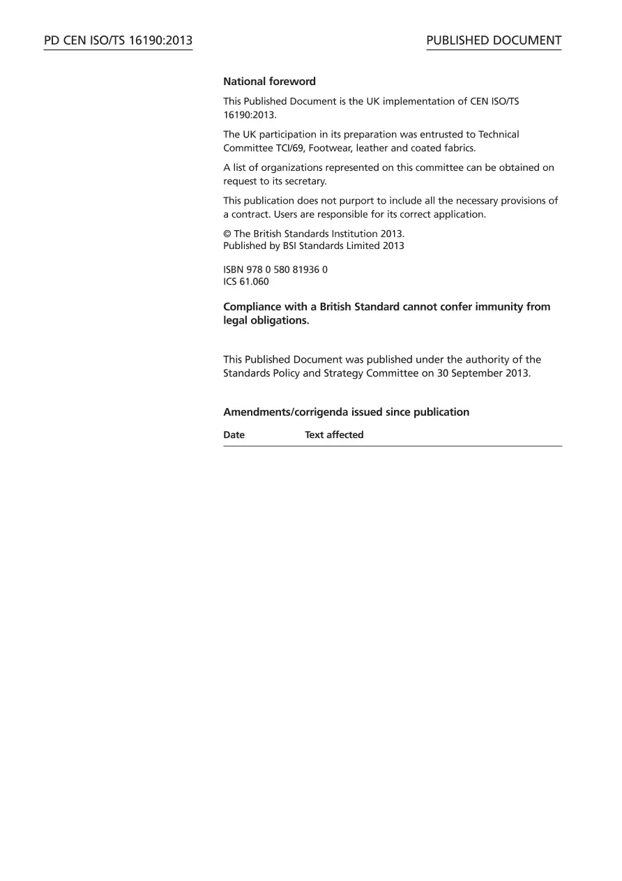 BS PD CEN ISO/TS 16190:2013 BS PD CEN ISO/TS 16190:2013