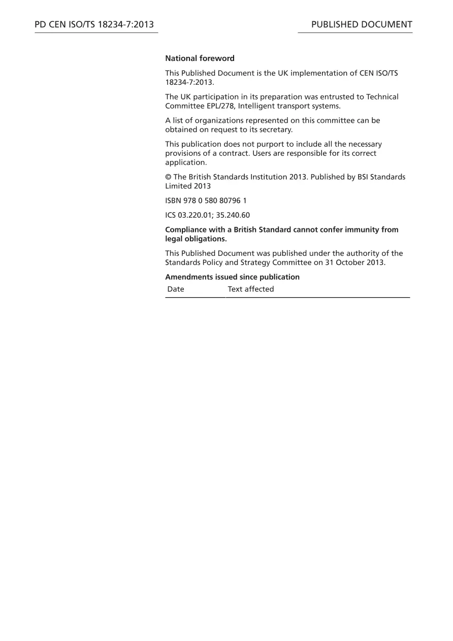 BS PD CEN ISO/TS 18234-7:2013 BS PD CEN ISO/TS 18234-7:2013