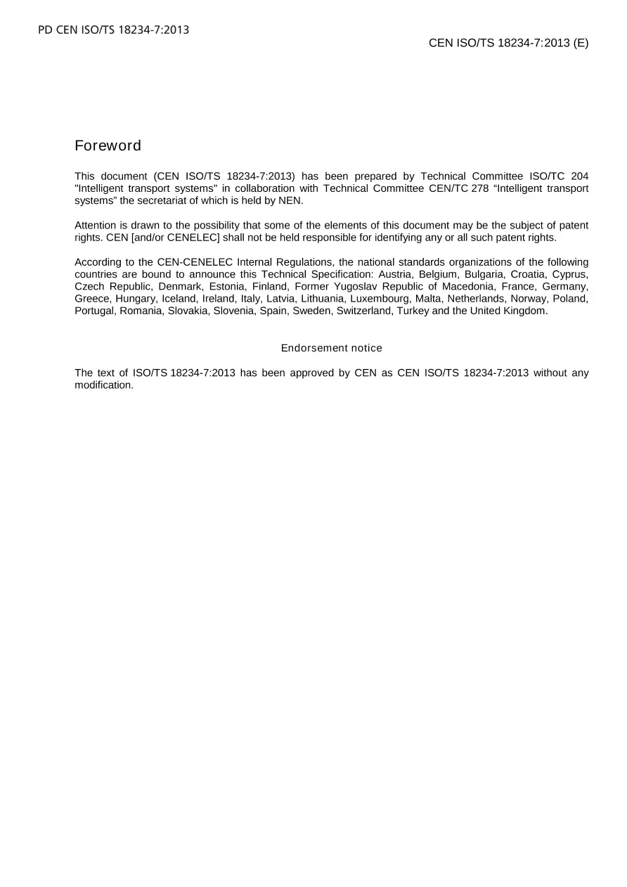 BS PD CEN ISO/TS 18234-7:2013 BS PD CEN ISO/TS 18234-7:2013