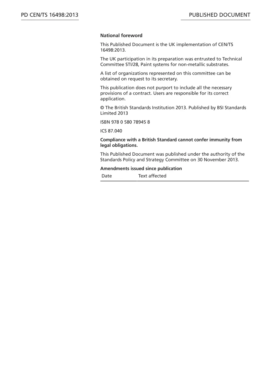 BS PD CEN/TS 16498:2013 BS PD CEN/TS 16498:2013