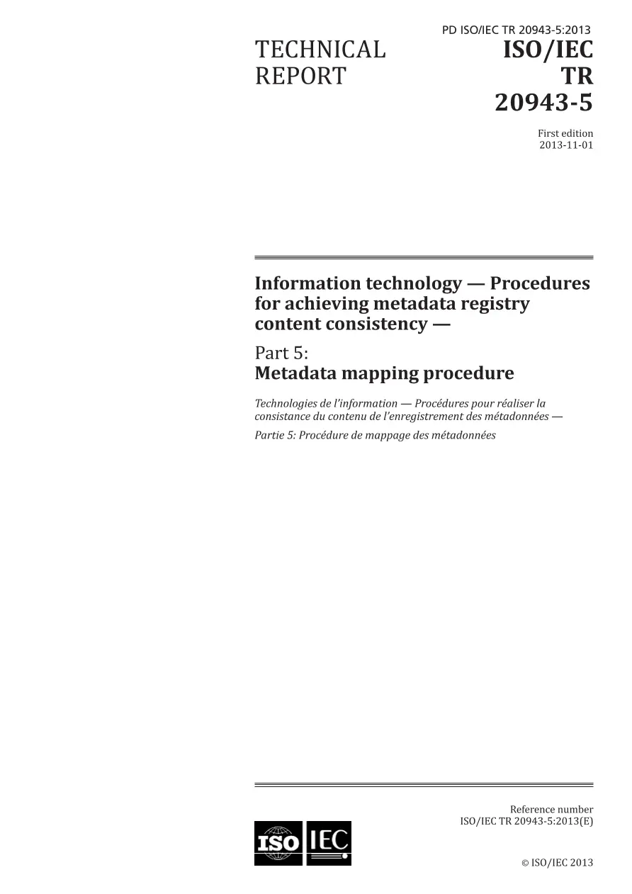 BS PD ISO/IEC TR 20943-5:2013 BS PD ISO/IEC TR 20943-5:2013