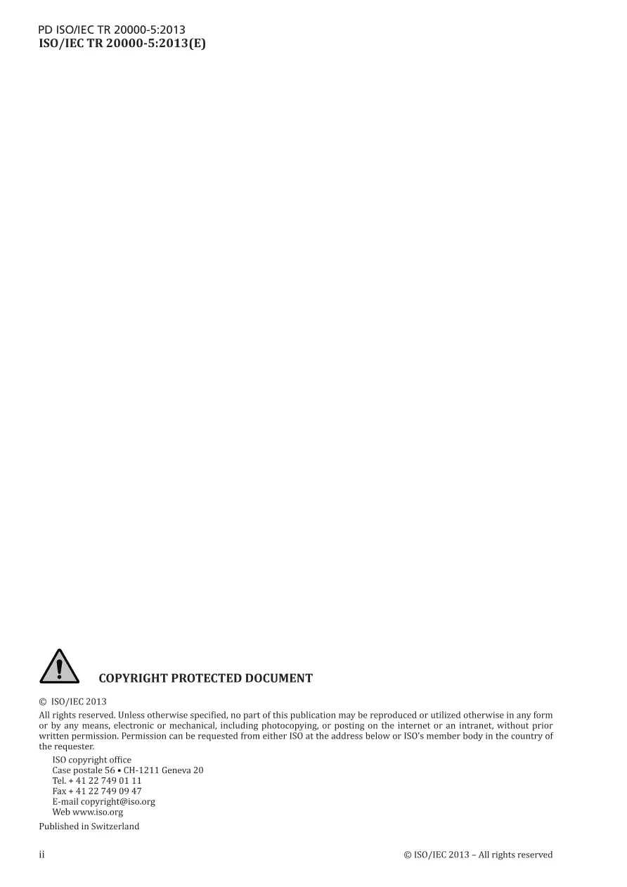 BS PD ISO/IEC TR 20000-5:2013 BS PD ISO/IEC TR 20000-5:2013