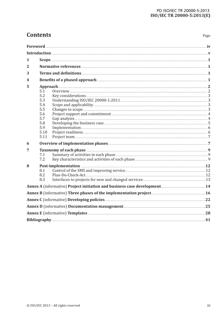 BS PD ISO/IEC TR 20000-5:2013 BS PD ISO/IEC TR 20000-5:2013