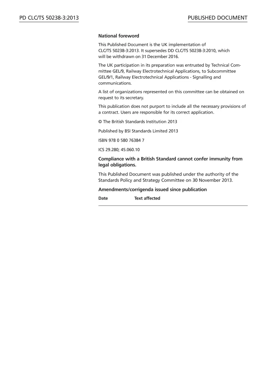 BS PD CLC/TS 50238-3:2013 BS PD CLC/TS 50238-3:2013