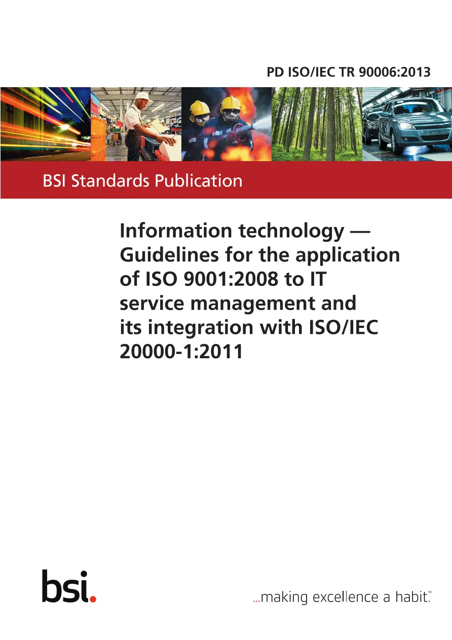 BS PD ISO/IEC TR 90006:2013 BS PD ISO/IEC TR 90006:2013