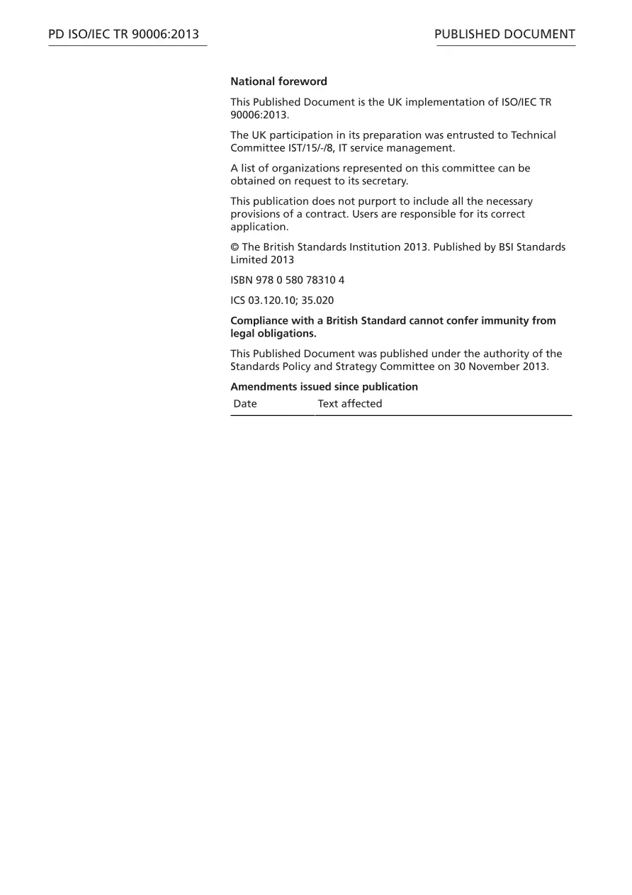 BS PD ISO/IEC TR 90006:2013 BS PD ISO/IEC TR 90006:2013