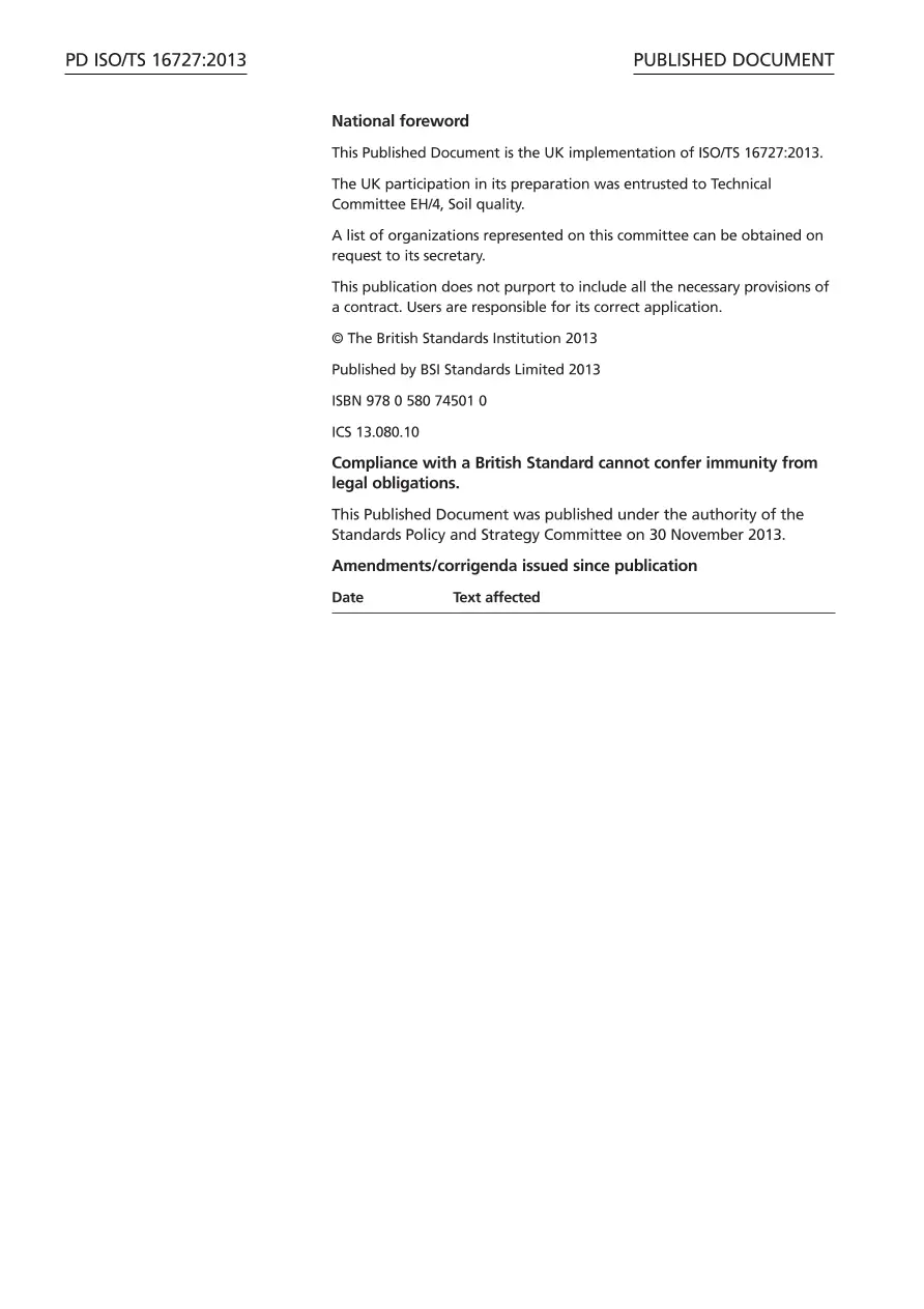 BS PD ISO/TS 16727:2013 BS PD ISO/TS 16727:2013